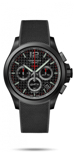 Longines Conquest V.H.P. Chronograph 42 PVD / Carbon / Rubber L3.717.2.66.9