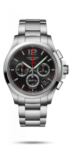 Longines Conquest V.H.P. Chronograph 42 Stainless Steel / Black / Bracelet L3.717.4.56.6