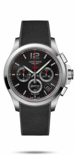 Longines Conquest V.H.P. Chronograph 42 Stainless Steel / Black / Rubber L3.717.4.56.9