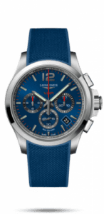 Longines Conquest V.H.P. Chronograph 42 Stainless Steel / Blue / Rubber L3.717.4.96.9