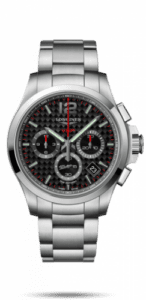 Longines Conquest V.H.P. Chronograph 42 Stainless Steel / Carbon / Bracelet L3.717.4.66.6