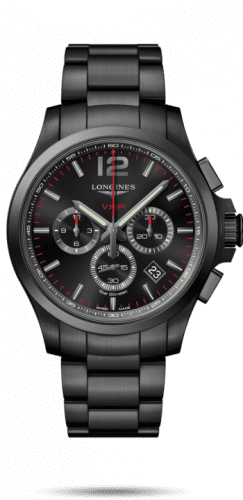 Longines Conquest V.H.P. Chronograph 44 PVD / Black / Bracelet L3.727.2.56.6