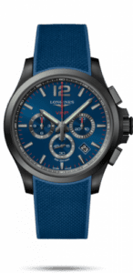 Longines Conquest V.H.P. Chronograph 44 PVD / Blue / Rubber L3.727.2.96.9
