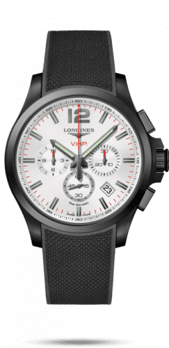 Longines Conquest V.H.P. Chronograph 44 PVD / Silver / Rubber L3.727.2.76.9