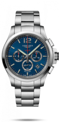 Longines Conquest V.H.P. Chronograph 44 Stainless Steel / Blue / Bracelet L3.727.4.96.6