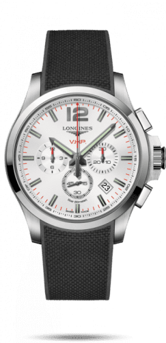 Longines Conquest V.H.P. Chronograph 44 Stainless Steel / Silver / Rubber L3.727.4.76.9