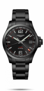 Longines Conquest V.H.P. GMT 41 PVD / Black / Bracelet L3.718.2.56.6