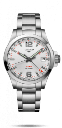 Longines Conquest V.H.P. GMT 41 Stainless Steel / Silver / Bracelet L3.718.4.76.6