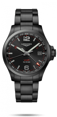 Longines Conquest V.H.P. GMT 43 PVD / Black / Bracelet L3.728.2.56.6