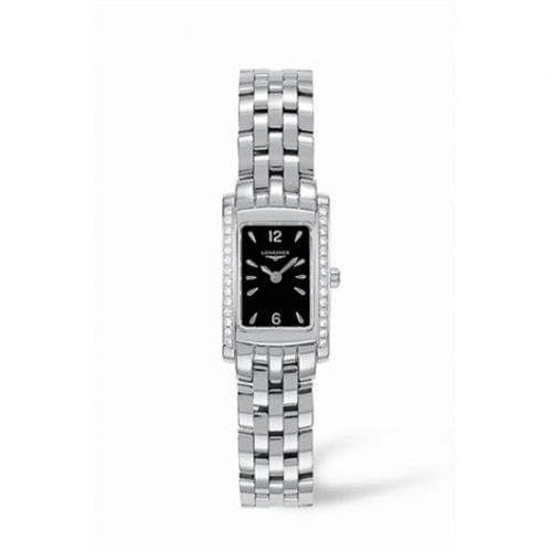Longines DolceVita 16 Quartz Stainless Steel Diamond Black L5.158.0.76.6