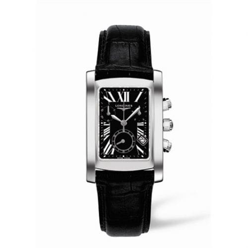 Longines DolceVita 28 Quartz Chronograph Stainless Steel Black Roman L5.656.4.79.3