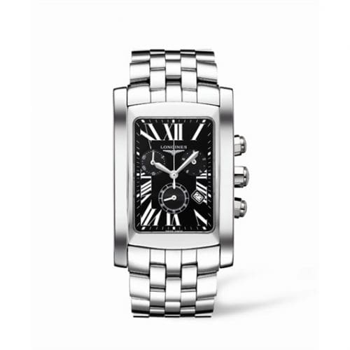 Longines DolceVita XL Chronograph Stainless Steel Black Roman L5.687.4.79.6
