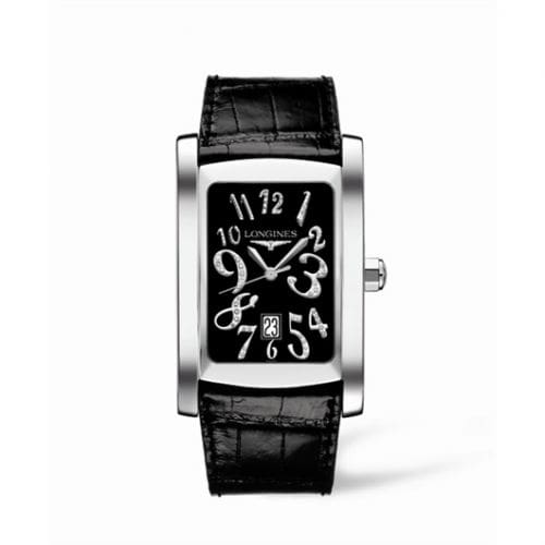 Longines DolceVita XL Stainless Steel Funky Black L5.686.4.57.2