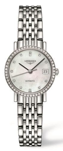 Longines Elegant Collection 25.5 Automatic Stainless Steel / Diamond / MOP / Bracelet L4.309.0.87.6