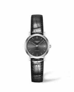 Longines Elegant Collection 25.5 Automatic Stainless Steel / Grey / Strap L4.309.4.72.2