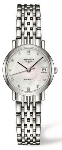 Longines Elegant Collection 25.5 Automatic Stainless Steel / MOP / Bracelet L4.309.4.87.6