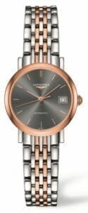 Longines Elegant Collection 25.5 Automatic Stainless Steel / Red Gold / Grey L4.309.5.72.7