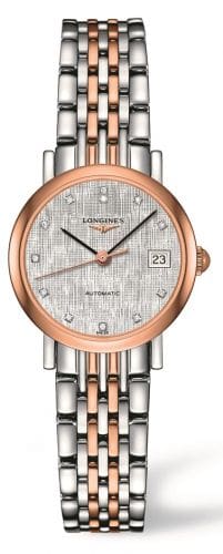 Longines Elegant Collection 25.5 Automatic Stainless Steel / Red Gold / Silver L4.309.5.77.7