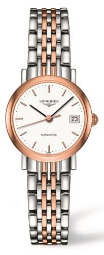 Longines Elegant Collection 25.5 Automatic Stainless Steel / Red Gold / White L4.309.5.12.7