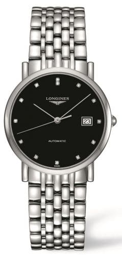 Longines Elegant Collection 34.5 Automatic Stainless Steel / Black / Bracelet L4.809.4.57.6