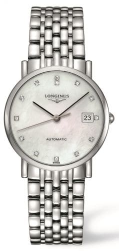 Longines Elegant Collection 34.5 Automatic Stainless Steel / MOP / Bracelet L4.809.4.87.6