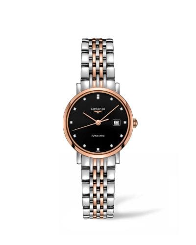 Longines Elegant Collection Automatic 29 Stainless Steel / Pink Gold / Black L4.310.5.57.7