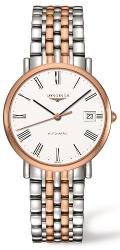Longines Elegant Collection Automatic 37 Stainless Steel / Red Gold / White L4.810.5.11.7