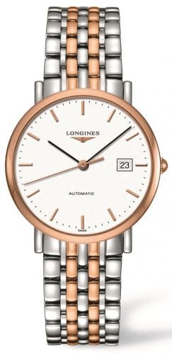 Longines Elegant Collection Automatic 37 Stainless Steel / Red Gold / White L4.810.5.12.7