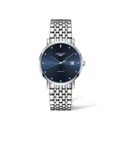 Longines Elegant Collection Automatic 39 Stainless Steel / Blue - Diamond / Bracelet L4.910.4.97.6