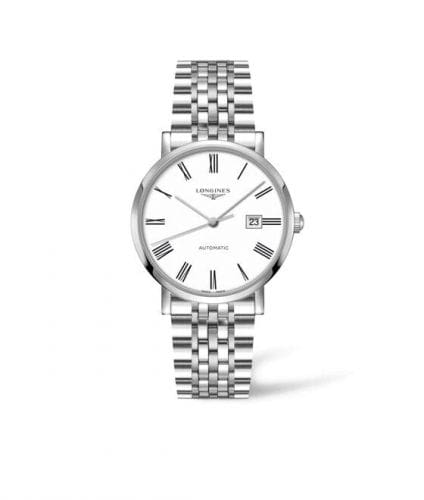 Longines Elegant Collection Automatic 41 Stainless Steel / White - Roman / Bracelet L4.911.4.11.6