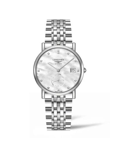 Longines Elegant Collection Small Second 34.5 Stainless Steel / MOP / Bracelet L4.312.4.87.6