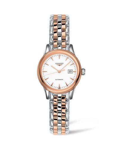 Longines Flagship 30 Stainless Steel - Pink Gold / White / Bracelet L4.374.3.92.7