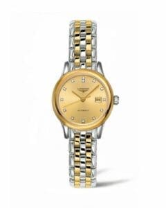 Longines Flagship 30 Stainless Steel - Yellow Gold / Gilt - Diamond / Bracelet L4.374.3.37.7