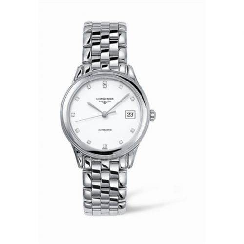 Longines Flagship 35.6 Automatic Stainless Steel White Diamond L4.774.4.27.6