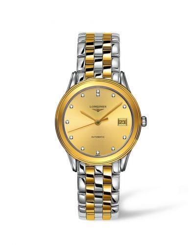 Longines Flagship 35.6 Automatic Two Tone Champagne Diamond L4.774.3.37.7