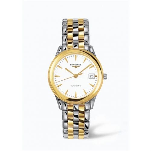 Longines Flagship 35.6 Automatic Two Tone White L4.774.3.22.7
