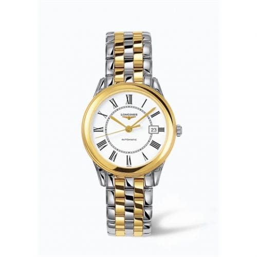Longines Flagship 35.6 Automatic Two Tone White Roman L4.774.3.21.7
