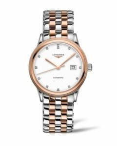 Longines Flagship 40 Stainless Steel - Pink Gold / White - Diamond / Bracelet L4.984.3.99.7