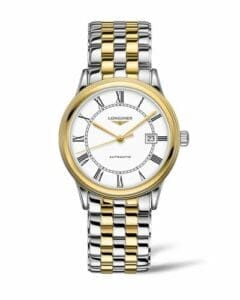 Longines Flagship 40 Stainless Steel - Yellow Gold / White - Roman / Bracelet L4.984.3.21.7
