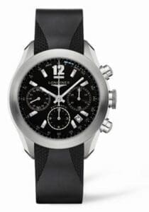 Longines GrandeVitesse Chronograph Black Rubber L3.635.4.56.9