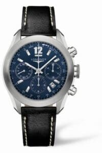 Longines GrandeVitesse Chronograph Blue Leather L3.635.4.96.2