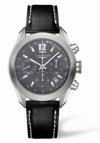 Longines GrandeVitesse Chronograph Grey Leather L3.635.4.06.2