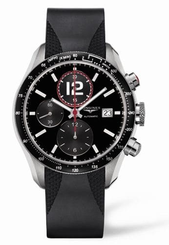 Longines GrandeVitesse Tachymeter Black Rubber L3.636.4.50.9