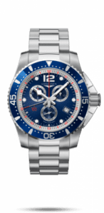 Longines HydroConquest 47.5 Quartz Chronograph Stainless Steel / Blue / Bracelet L3.843.4.96.6