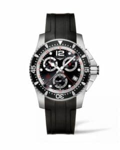 Longines Hydroconquest 41 Quartz Chronograph Stainless Steel / Black / Rubber L3.743.4.56.2