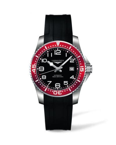 Longines Hydroconquest Auttomatic 39 Red Rubber L3.694.4.59.2