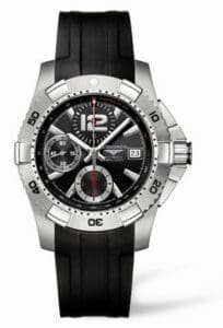 Longines Hydroconquest Chronograph Tachymeter Black Rubber L3.651.4.56.2