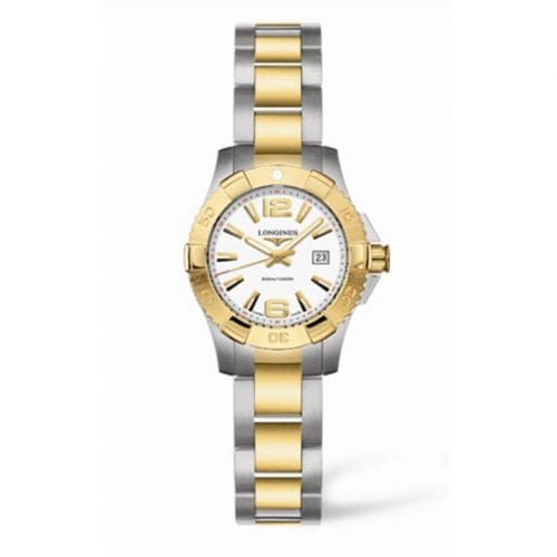 Longines Hydroconquest Quartz 25 Two Tone White L3.147.3.16.7