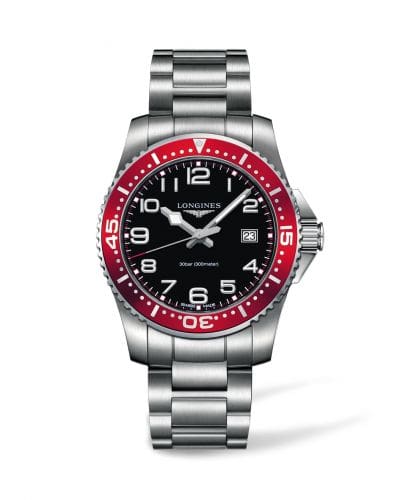 Longines Hydroconquest Quartz 41 Black / Red L3.689.4.59.6