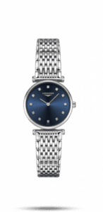 Longines La Grande Classique 24 Quartz Stainless Steel / Blue-Diamond / Bracelet L4.209.4.97.6